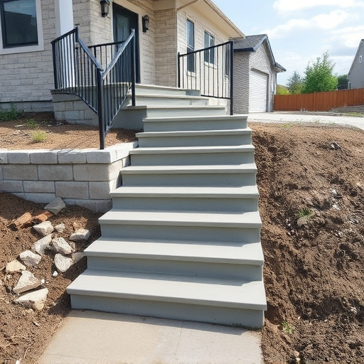 Concrete step construction process toledo,Residential concrete steps,Commercial concrete step construction