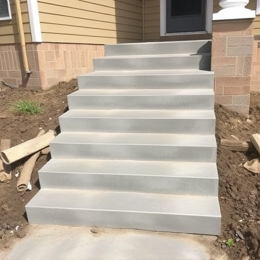 Concrete step construction process toledo,Residential concrete steps,Commercial concrete step construction