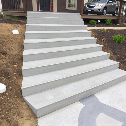 Concrete step construction process toledo,Residential concrete steps,Commercial concrete step construction