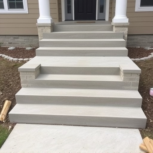 Concrete step construction process toledo,Residential concrete steps,Commercial concrete step construction
