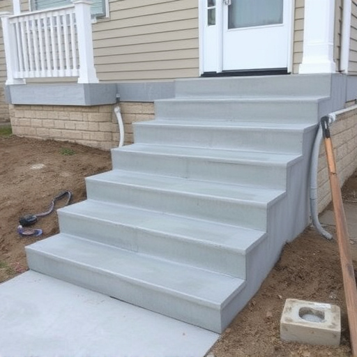Concrete step construction process toledo,Residential concrete steps,Commercial concrete step construction