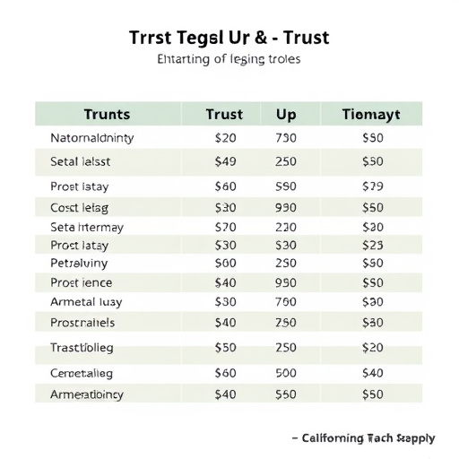 cost of setting up a trust palo alto california,types of trusts and their costs,legal fees for setting up a trust