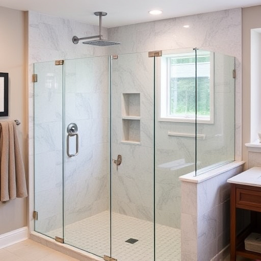 frameless glass shower doors lake Orion Michigan,frameless glass shower door designs,benefits of frameless shower doors