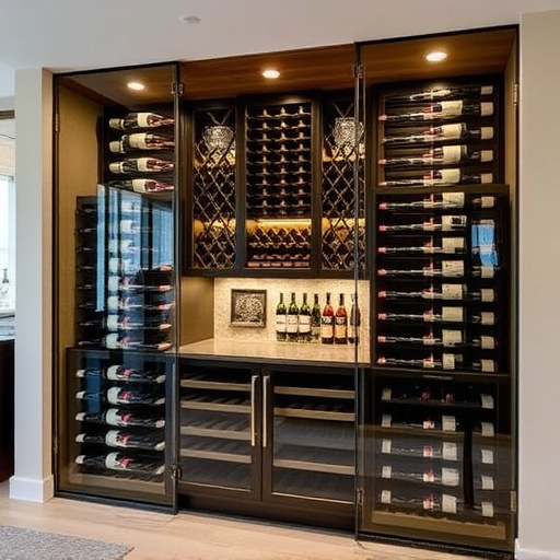 frameless glass wine enclosures lake Orion Michigan,custom wine storage solutions,frameless glass wine racks