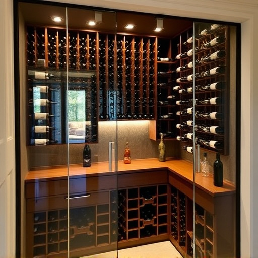 frameless glass wine enclosures lake Orion Michigan,custom wine storage solutions,frameless glass wine racks