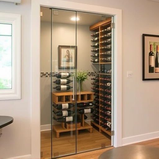 frameless glass wine enclosures lake Orion Michigan,custom wine storage solutions,frameless glass wine racks