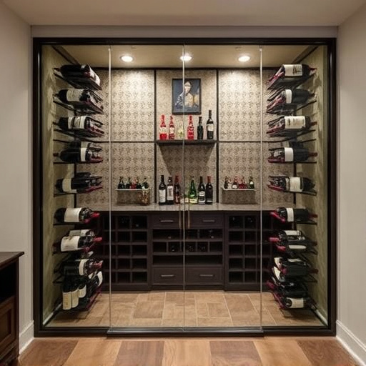 frameless glass wine enclosures lake Orion Michigan,custom wine storage solutions,frameless glass wine racks