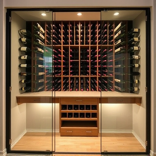 frameless glass wine enclosures lake Orion Michigan,custom wine storage solutions,frameless glass wine racks