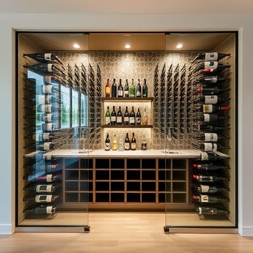 frameless glass wine enclosures lake Orion Michigan,custom wine storage solutions,frameless glass wine racks
