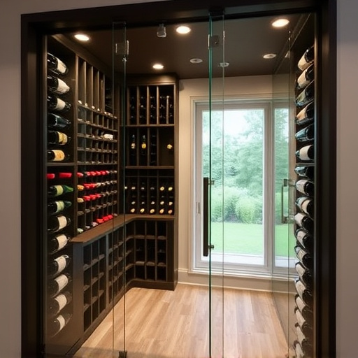 frameless glass wine enclosures lake Orion Michigan,custom wine storage solutions,frameless glass wine racks