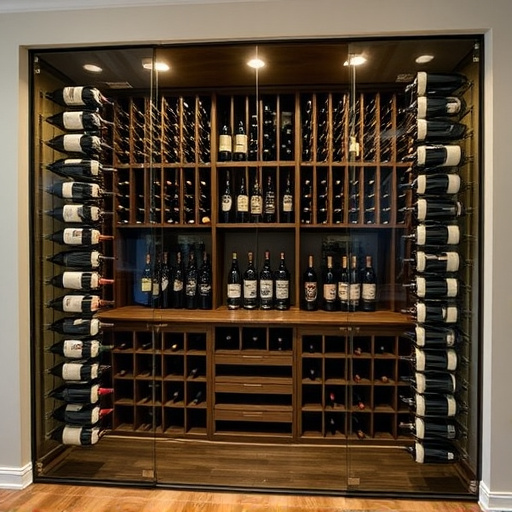 frameless glass wine enclosures lake Orion Michigan,custom wine storage solutions,frameless glass wine racks