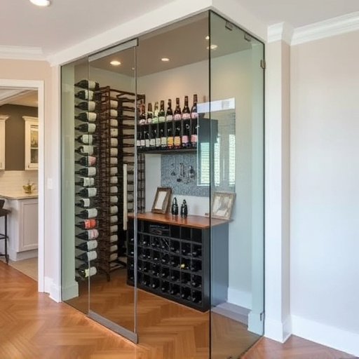 frameless glass wine enclosures lake Orion Michigan,custom wine storage solutions,frameless glass wine racks