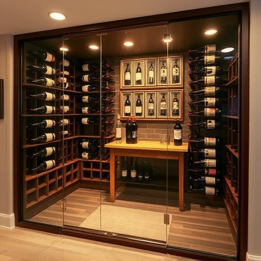 frameless glass wine enclosures lake Orion Michigan,custom wine storage solutions,frameless glass wine racks
