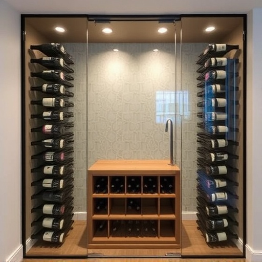 frameless glass wine enclosures lake Orion Michigan,custom wine storage solutions,frameless glass wine racks