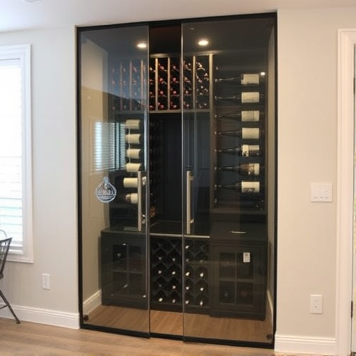 frameless glass wine enclosures lake Orion Michigan,custom wine storage solutions,frameless glass wine racks