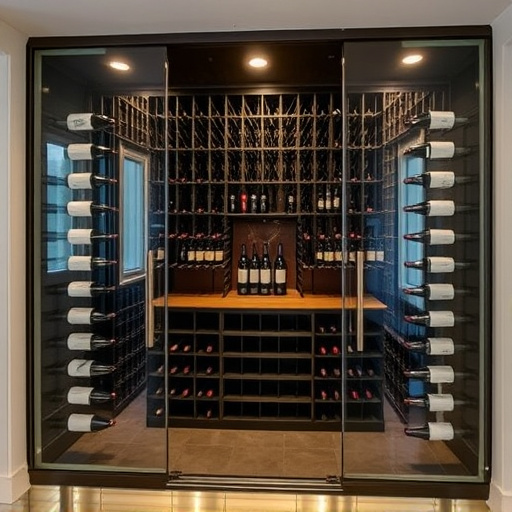 frameless glass wine enclosures lake Orion Michigan,custom wine storage solutions,frameless glass wine racks