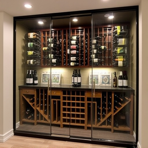 frameless glass wine enclosures lake Orion Michigan,custom wine storage solutions,frameless glass wine racks