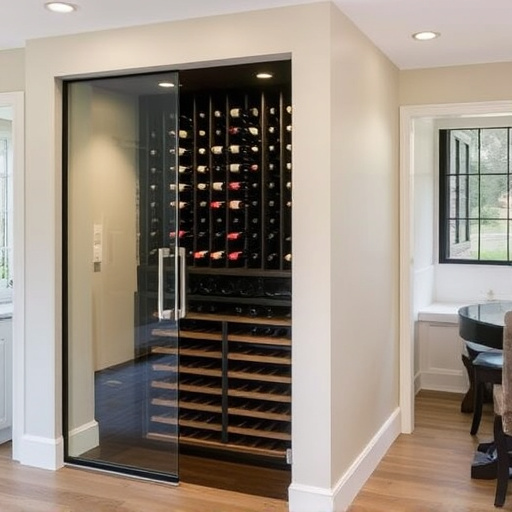 frameless glass wine enclosures lake Orion Michigan,custom wine storage solutions,frameless glass wine racks