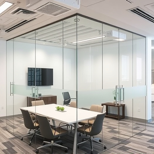 frameless office glass walls lake Orion Michigan,frameless glass partitions,modern office design with glass walls