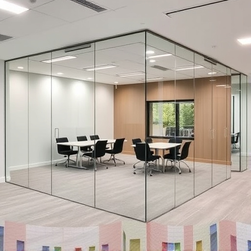 frameless office glass walls lake Orion Michigan,frameless glass partitions,modern office design with glass walls