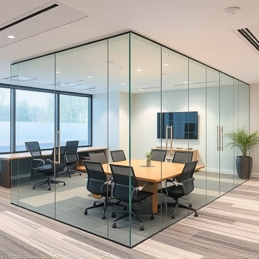 frameless office glass walls lake Orion Michigan,frameless glass partitions,modern office design with glass walls
