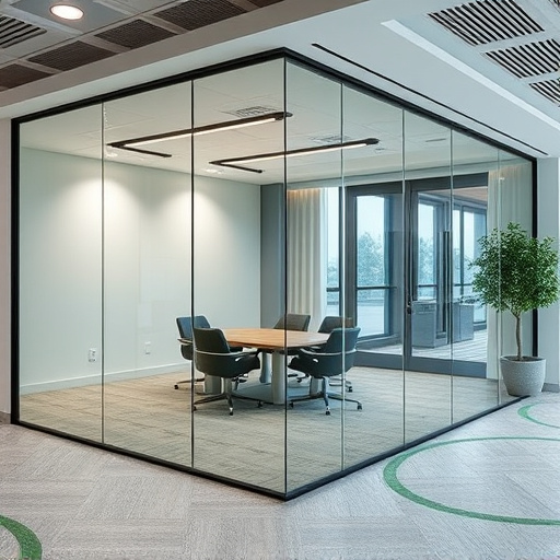 frameless office glass walls lake Orion Michigan,frameless glass partitions,modern office design with glass walls