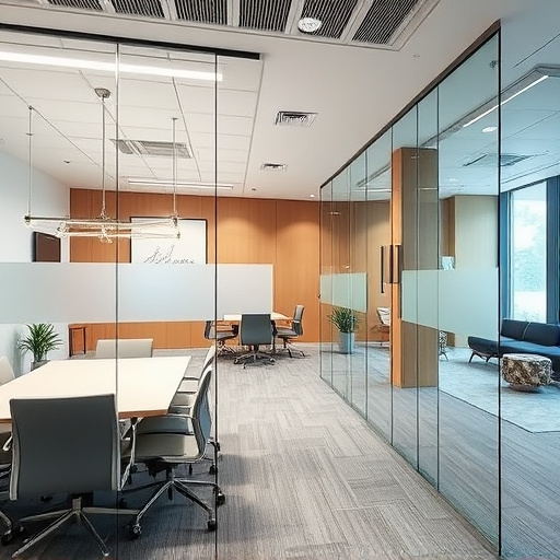 frameless office glass walls lake Orion Michigan,frameless glass partitions,modern office design with glass walls
