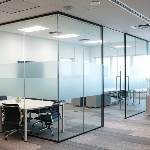 frameless office glass walls lake Orion Michigan,frameless glass partitions,modern office design with glass walls