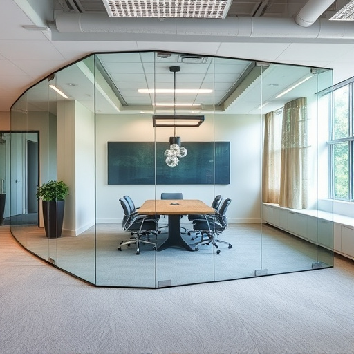 frameless office glass walls lake Orion Michigan,frameless glass partitions,modern office design with glass walls