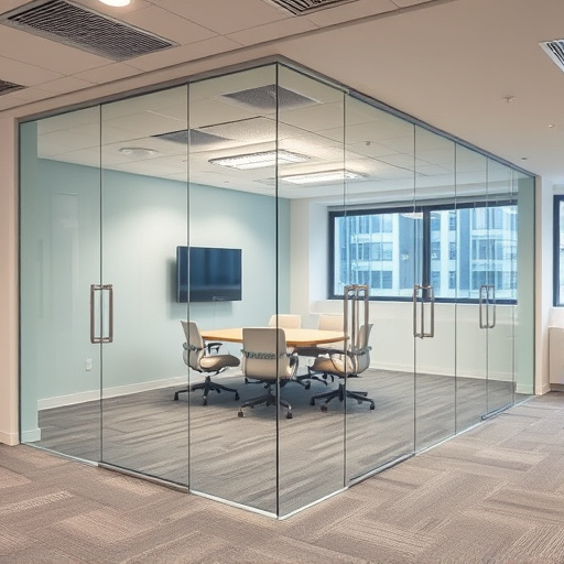frameless office glass walls lake Orion Michigan,frameless glass partitions,modern office design with glass walls