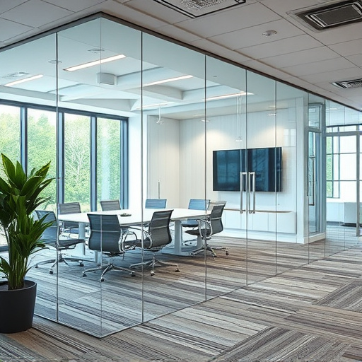 frameless office glass walls lake Orion Michigan,frameless glass partitions,modern office design with glass walls