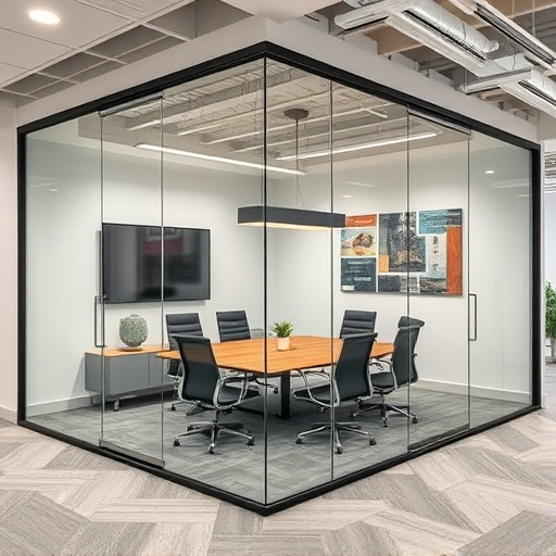 frameless office glass walls lake Orion Michigan,frameless glass partitions,modern office design with glass walls