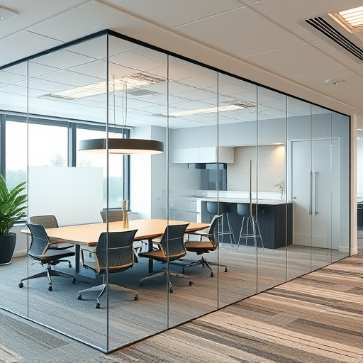frameless office glass walls lake Orion Michigan,frameless glass partitions,modern office design with glass walls