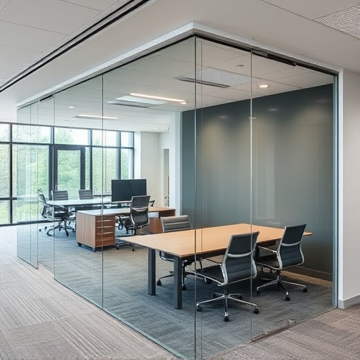 frameless office glass walls lake Orion Michigan,frameless glass partitions,modern office design with glass walls