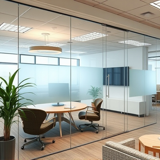 frameless office glass walls lake Orion Michigan,frameless glass partitions,modern office design with glass walls