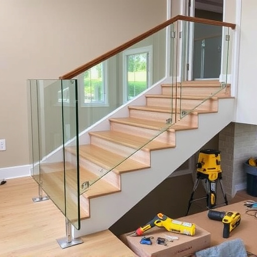 modern glass railings installation lake Orion Michigan,modern glass railings installation guide,tools needed for glass railing installation