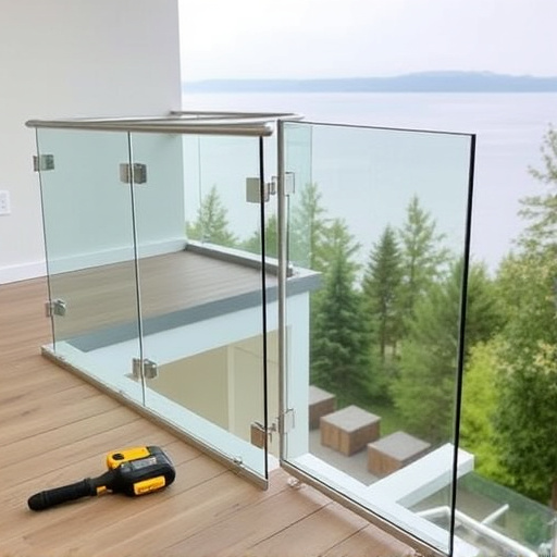 modern glass railings installation lake Orion Michigan,modern glass railings installation guide,tools needed for glass railing installation