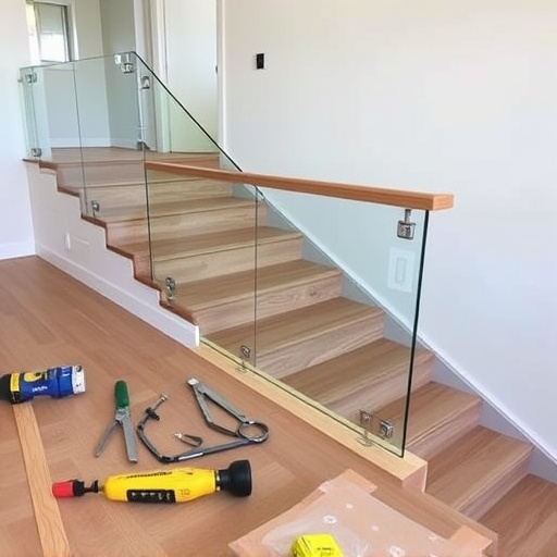 modern glass railings installation lake Orion Michigan,modern glass railings installation guide,tools needed for glass railing installation