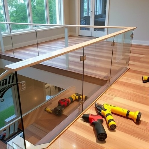 modern glass railings installation lake Orion Michigan,modern glass railings installation guide,tools needed for glass railing installation